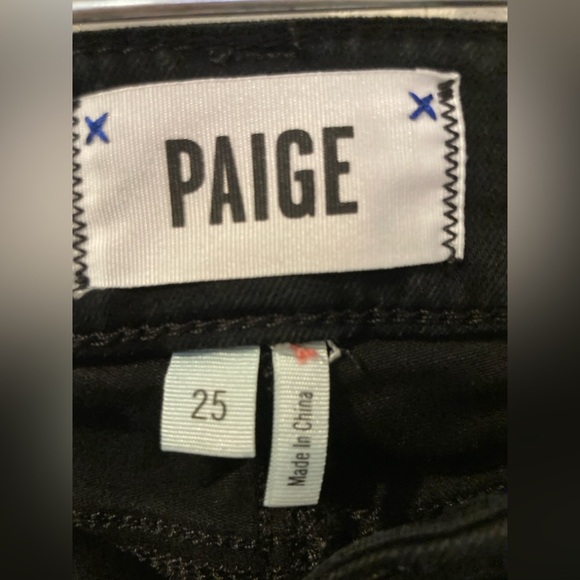 Paige Verdugo Ultra Skinny Black Fog Black Jeans Size 25 - Picture 6 of 10